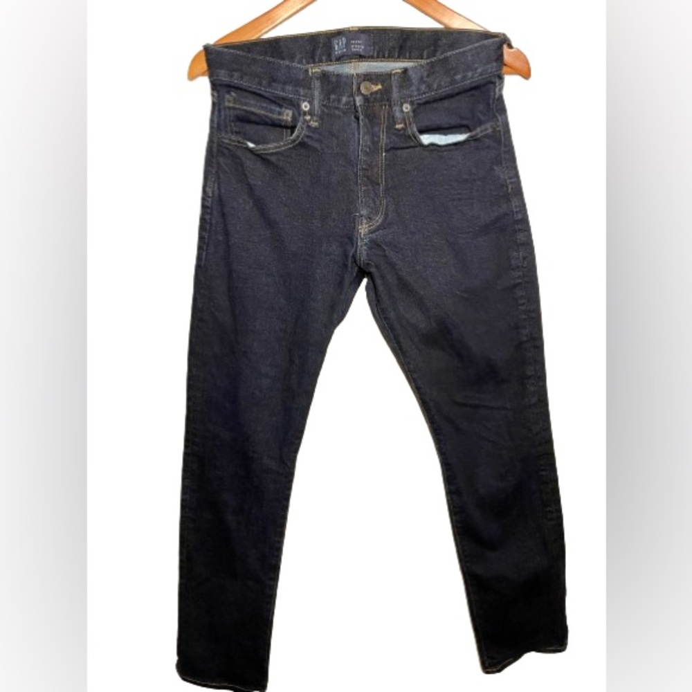 Gap Denim Jeans Straight Taper Size 29X30 Dark Blue